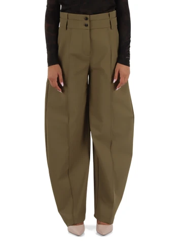 VERDE MILITARE | Pantalone TIGNANELLO in tessuto tecnico stretch