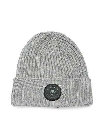 GRAU | Rippstrickmütze aus extrafeiner Merinowolle