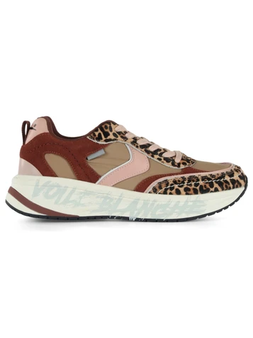 BEIGE | Sneakers in pelle e tessuto CLUB124