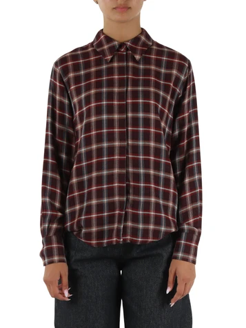 BORDEAUX | Camicia a quadri in viscosa