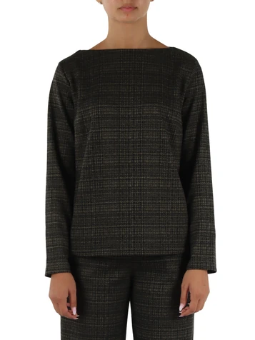 VERDE SCURO | Maglia in misto viscosa e cotone