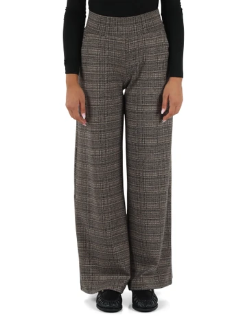 TORTORA | Pantalone gamba larga in misto viscosa e cotone