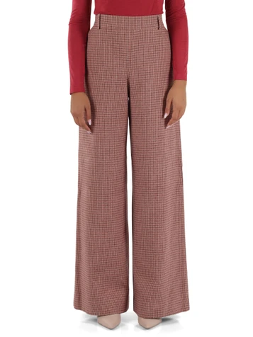 ROSA | Pantalone gamba larga in misto cotone
