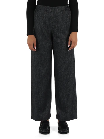 GRIGIO SCURO | Pantalone taglio dritto in misto lana