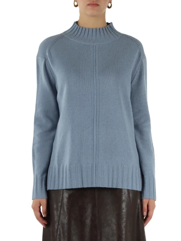 AZZURRO | Maglia in lana boxy fit