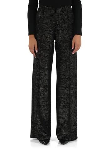 NERO | Pantaloni dritti in velluto e lurex