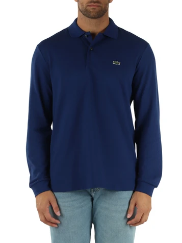 BLUETTE | Polo manica lunga Classic Fit in cotone piquet