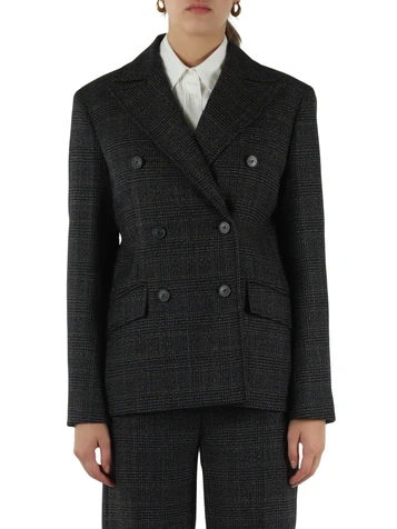 GRIGIO SCURO | Blazer OCCHIO in batavia di lana Principe di Galles
