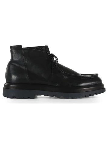 NERO | Stringata alta in pelle