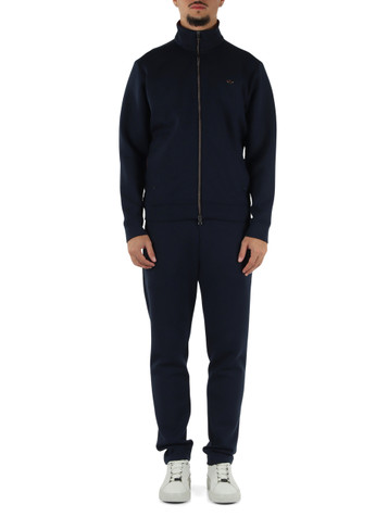 BLU SCURO | Tuta sportiva in misto cotone e modal