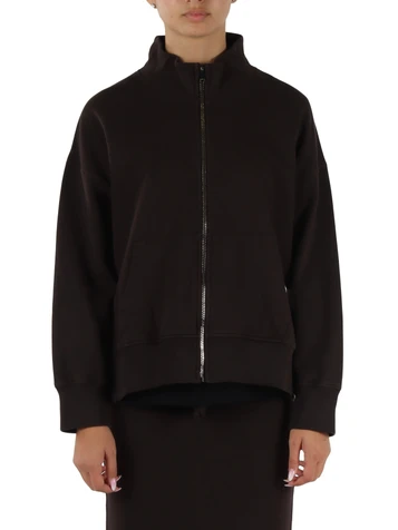 BRAUN | Baumwoll-Sweatshirt mit Reißverschluss