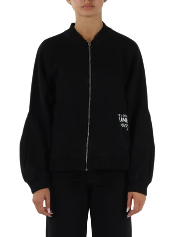 SCHWARZ | Bomber-Sweatshirt-Modell