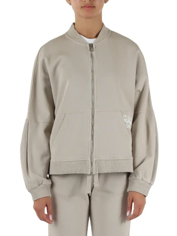BEIGE | Bomber-Sweatshirt-Modell