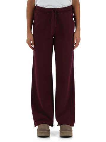 BORDEAUX | Pantalone sportivo gamba larga in cotone felpato