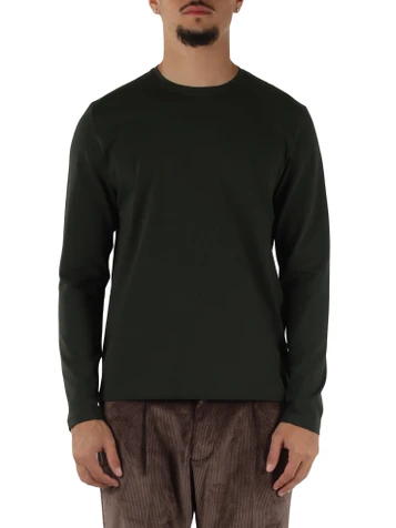 VERDE SCURO | T-shirt manica lunga AMALFIML in cotone stretch