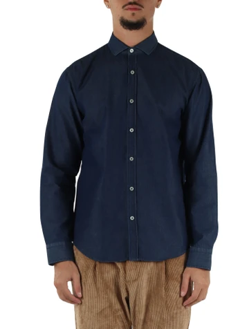 BLU SCURO | Camicia in denim leggero