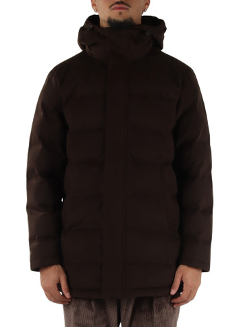 MARRONE | Giaccone HE2440026 Techno Sartorialist in misto lana