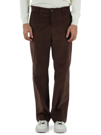 MARRONE | Pantalone WOODYVELL regular fit in velluto a coste