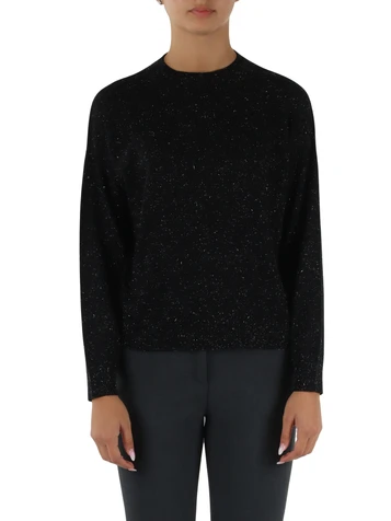 BLAU | Rundhals-Pullover aus Schurwollmischung