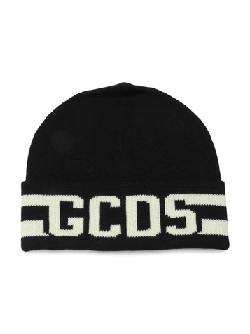 NERO | Cappello in misto lana con motivo logo