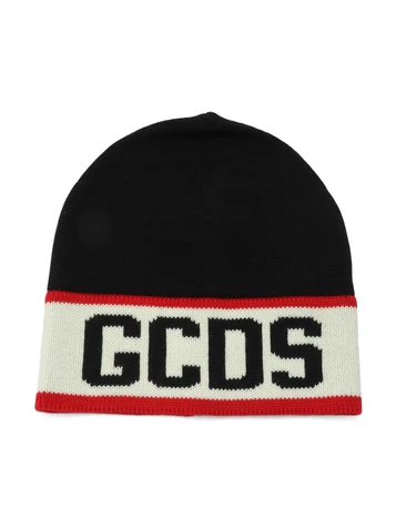 NERO | Cappello in misto lana con motivo logo