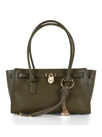 Militärgrün | HAMILTON MODERNE Small Schultertasche aus Leder
