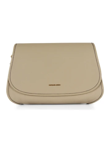 BEIGE | Borsa messenger in pelle martellata HOLMES Medium