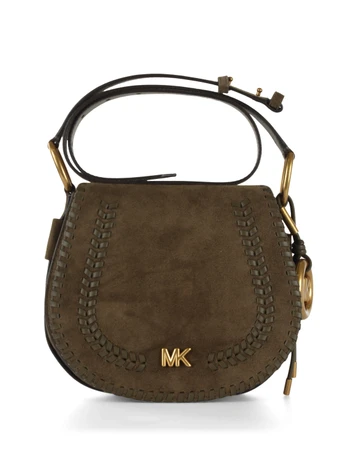 VERDE MILITARE | Borsa sella in suede JOSIE Medium