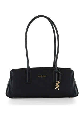 SCHWARZ | LAILA Small Schultertasche aus Leder