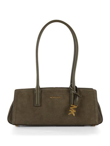 Militärgrün | LAILA Small Schultertasche aus Wildleder