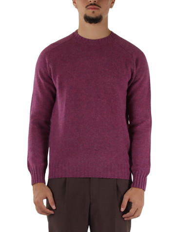 VIOLA | Maglia girocollo in lana merino extrafine