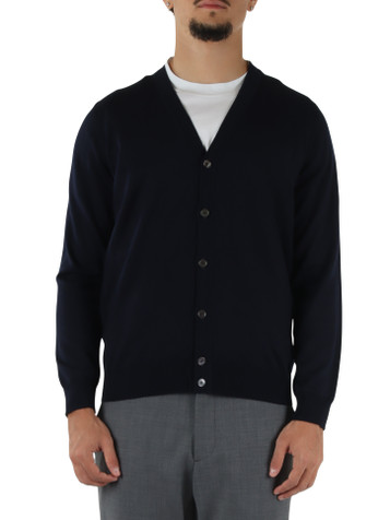 BLU SCURO | Cardigan in lana merino extrafine
