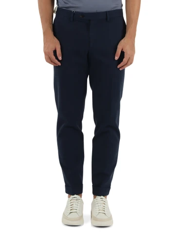 Dunkelblau | Chino-Hose aus Stretch-Baumwolle
