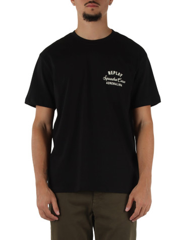 NERO | T-shirt in cotone con stampa logo