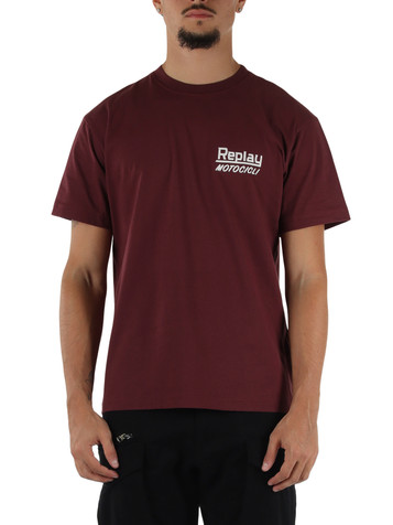 BORDEAUX | T-shirt in cotone con stampa MOTOCICLI