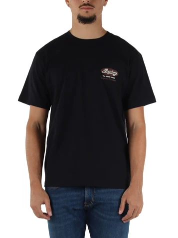 BLU SCURO | T-shirt in cotone con stampa logo