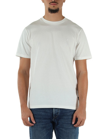 BIANCO | T-shirt in cotone con stampa logo a rilievo
