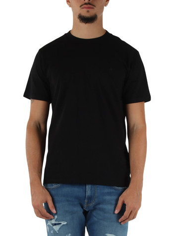 NERO | T-shirt in cotone con stampa logo a rilievo