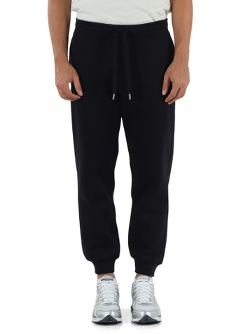 BLU SCURO | Pantaloni sportivi felpati con ricamo logo