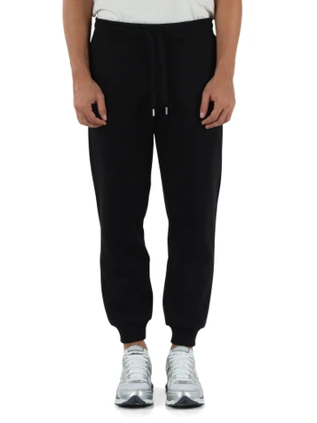 NERO | Pantaloni sportivi felpati con ricamo logo