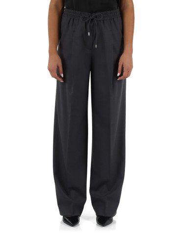 GRIGIO | Pantalone in misto lana e viscosa con pinces