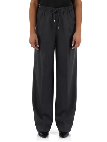 GRIGIO | Pantalone in misto lana e viscosa con pinces
