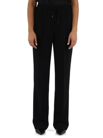 NERO | Pantalone in acetato con pinces