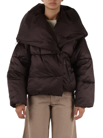 MARRONE | Piumino trapuntato oversize