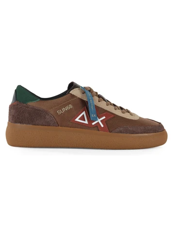 MARRONE | Sneakers in pelle ed ecopelle LUIS NYLON