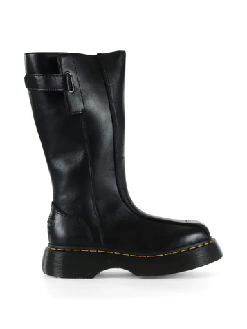 NERO | Stivale bikers BUZZ HI in pelle Milled Gloss
