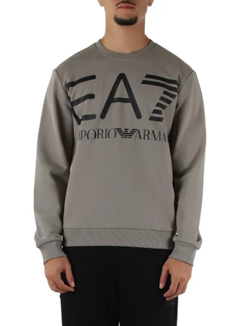 GRIGIO | Felpa regular fit in cotone garzato