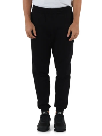 NERO | Pantalone sportivo regular fit in cotone felpato