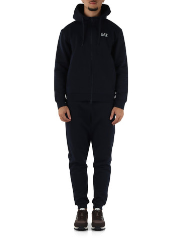 BLU SCURO | Tura sportiva regular fit in cotone felpato
