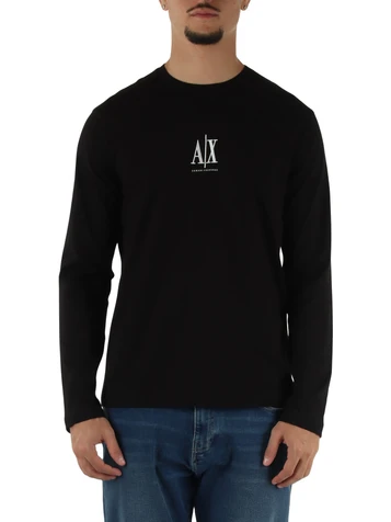 NERO | T-shirt slim fit in cotone con manica lunga